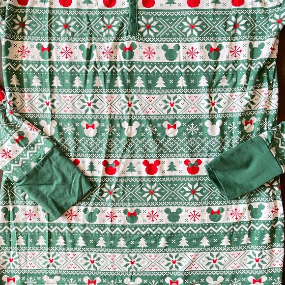 Little Sleepies Disney Pajama Top Mickey Fair Isle Size Medium Bamboo Viscose - Picture 7 of 9